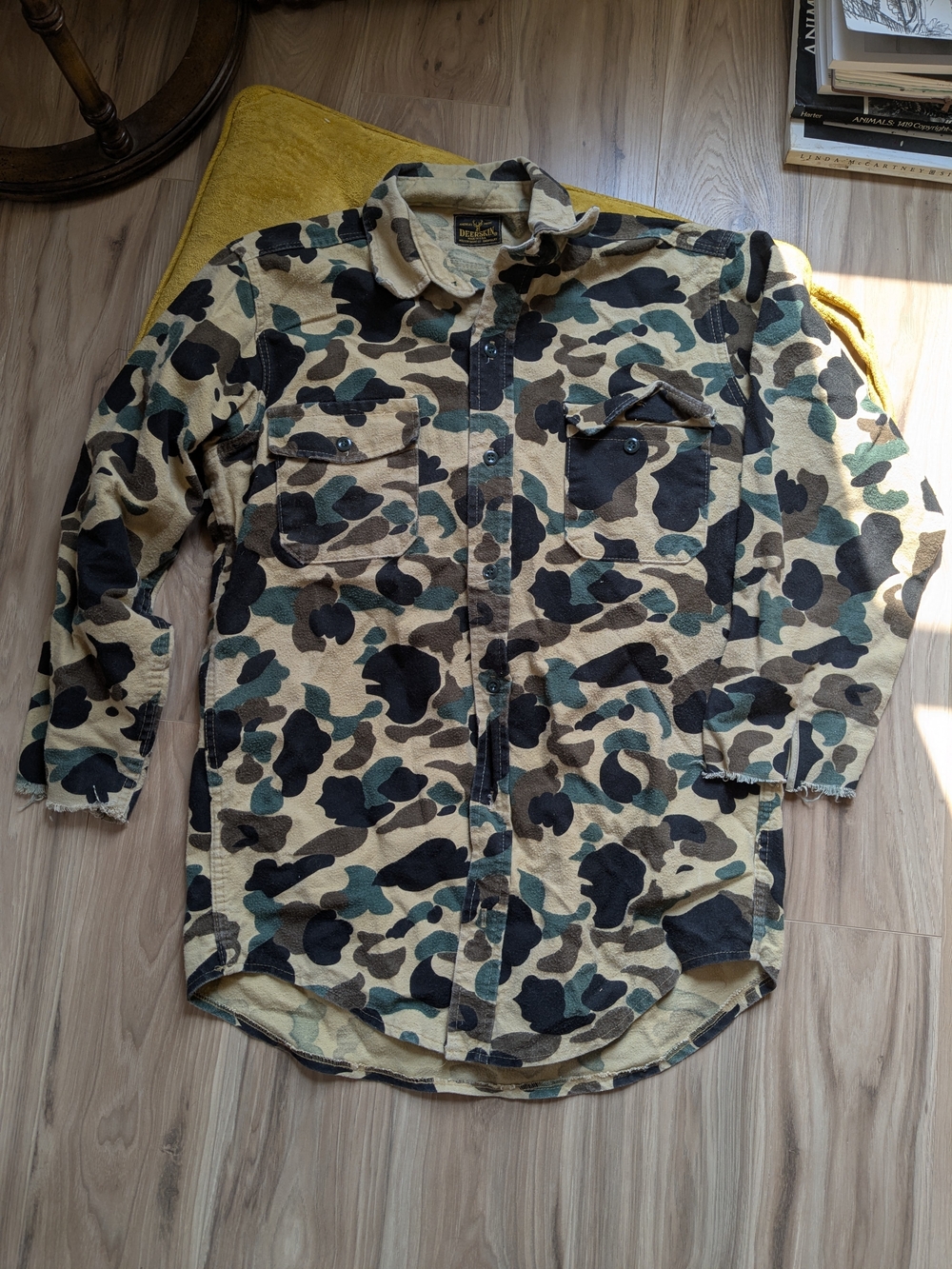 Vintage 80's Deerskin Camo Button Down Flannel